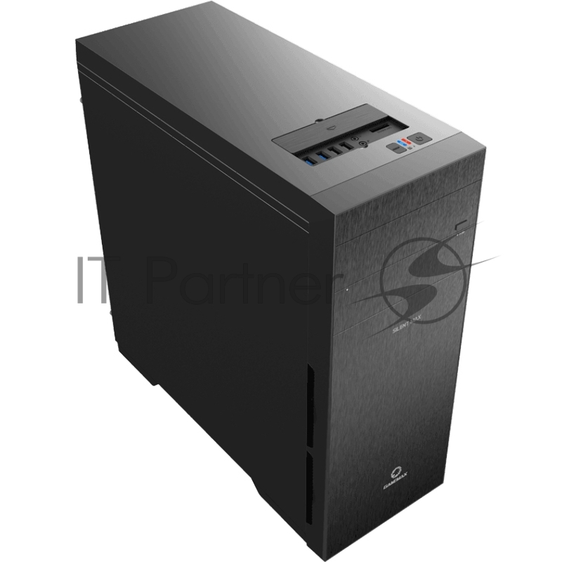 Компьютерный корпус, без блока питания ATX Gamemax Silent Max ATX case, black, w/o PSU, w/2xUSB3.0+2xUSB2.0, w/2x12cm top fans (GMX-WFBK), w/2x12cm front fans (GMX-WFBK), w/1x12cm rear fan (GMX-WFBK), w/1x12cm bottom fan (GMX-WFBK)