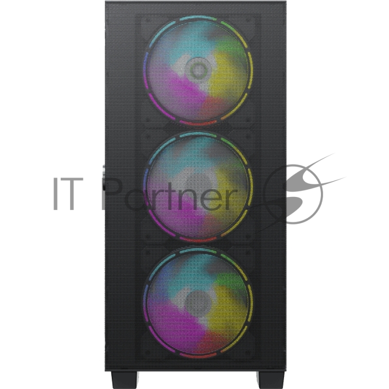 Компьютерный корпус, без блока питания mATX Gamemax Aero Mini mATX case, black, w/o PSU, w/1xUSB3.0+1xUSB2.0, w/3x12cm ARGB front fans GMX-12-Rainbow-D), w/1x12cm ARGB rear fan (GMX-12-Rainbow-D)