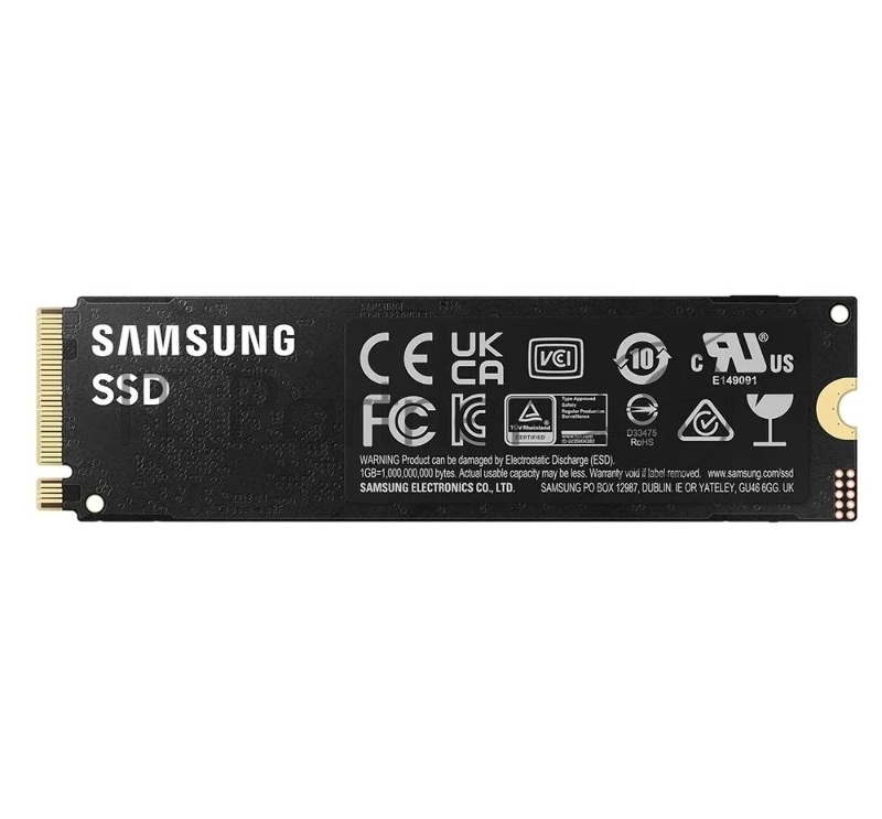Твердотельный накопитель Samsung SSD 990 PRO, 1000GB, M.2(22x80mm), NVMe 2.0, PCIe 4.0 x4, V-NAND TLC, R/W 7450/6900MB/s, IOPs 1 200 000/1 550 000, DRAM buffer 1024MB, TBW 600, DWPD 0.33, with Heatsink (12 мес.)