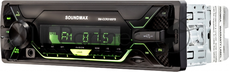 Автомагнитола Soundmax SM-CCR3185FB 1DIN 4x50Вт