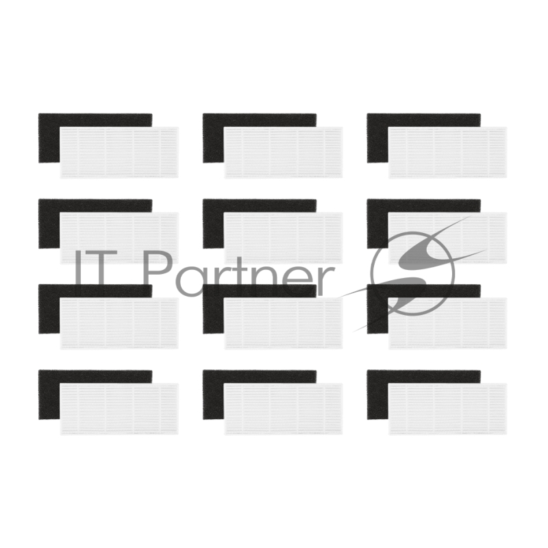 Комплект аксессуаров для робота-пылесоса KYVOL D10/D2/D3/D5S/D6/D7/E20/E25S/E (губка для фильтра - 12 шт., фильтр - 12 шт.)