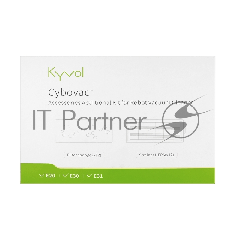 Комплект аксессуаров для робота-пылесоса KYVOL D10/D2/D3/D5S/D6/D7/E20/E25S/E (губка для фильтра - 12 шт., фильтр - 12 шт.)
