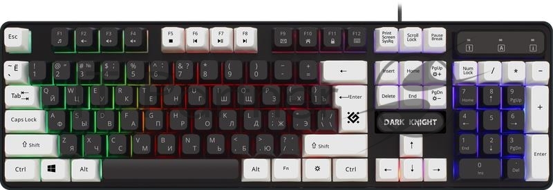 Клавиатура USB DEFENDER GK-077 DARK KNIGHT 45078