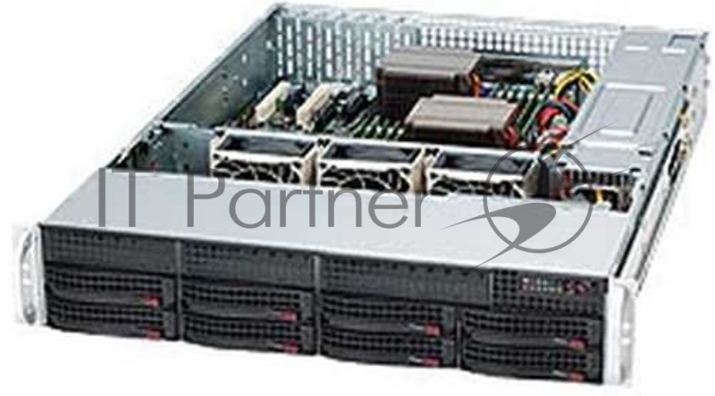 Серв. корпус 2U 19 RM Supermicro CSE-825TQ-600LPB, E-ATX, черный (600Вт)