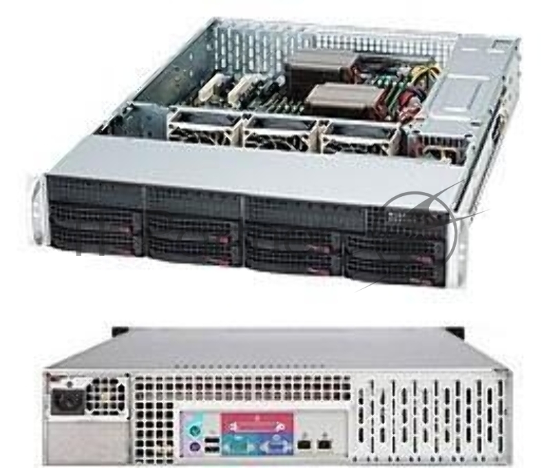 Серв. корпус 2U 19 RM Supermicro CSE-825TQ-600LPB, E-ATX, черный (600Вт)