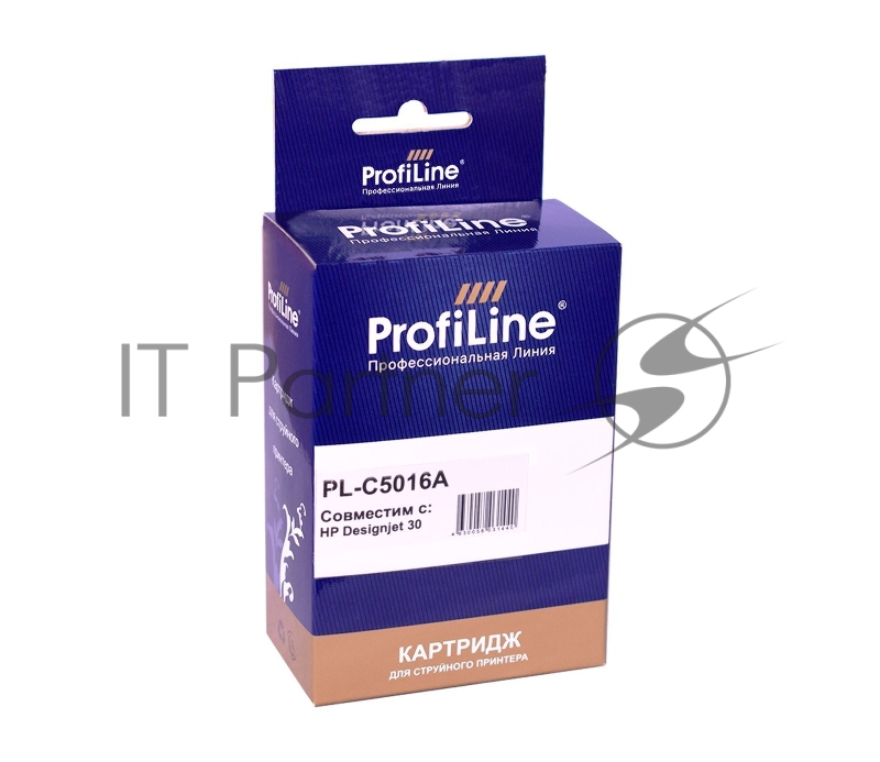 Струйный картридж PL-C5016A для принтеров HP DesignJet-10/20/30/50/90/120/1 с чернилами Black 69 мл ProfiLine