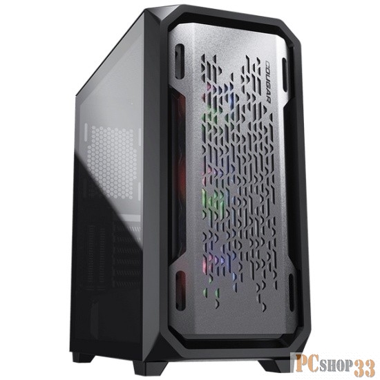 Корпус Cougar MX620 RGB 3x120MM ARGB FAN, ARGB FAN HUB, БЕЗ БП, ЧЕРНЫЙ, E-ATX