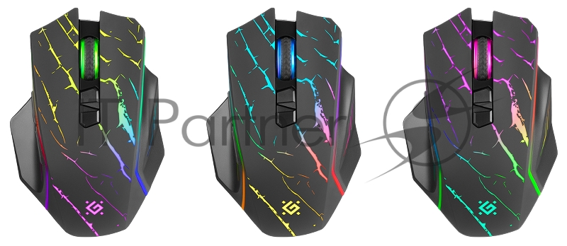 Мышка USB OPTICAL WRL GM-503 BLACK 52992 URAN DEFENDER