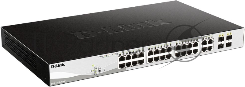 Коммутатор D-Link DGS-1210-28MP DGS-1210-28MP/F 24G 24PoE+ 370W настраиваемый