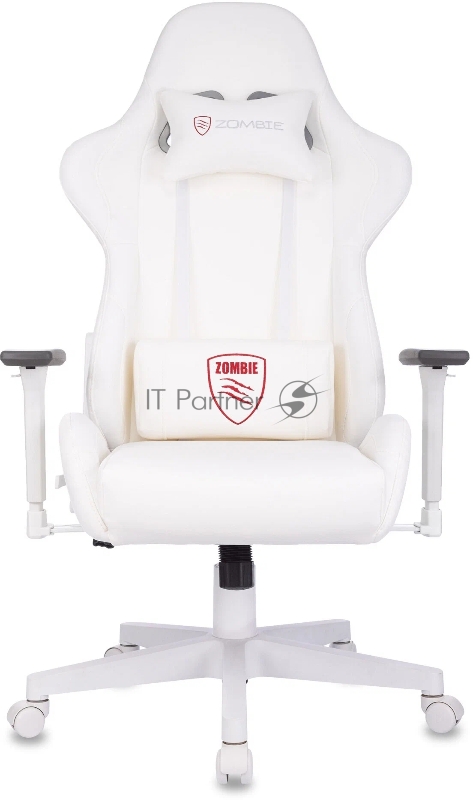 Кресло игровое Zombie Neo белый эко.кожа крестов. пластик пластик белый