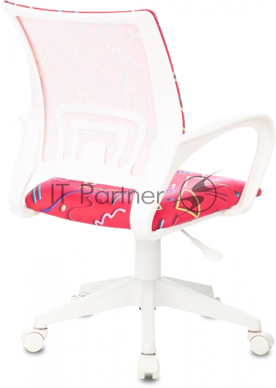 Кресло детское Бюрократ BUROKIDS 1 W малиновый Sticks 05 крестов. пластик пластик белый