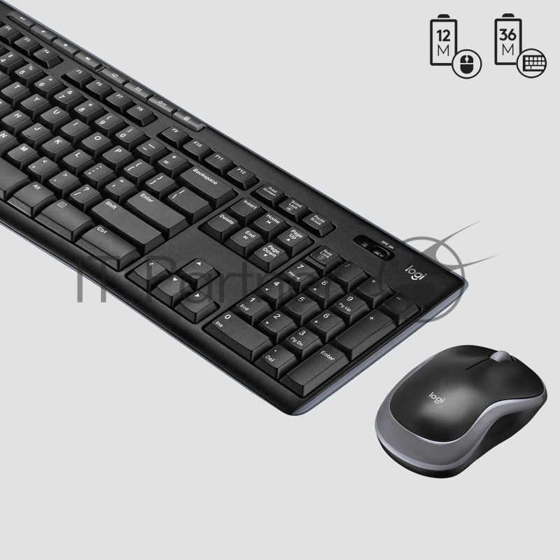 Клавиатура беспроводная Logitech K270 ЛАТИНИЦА (без кириллицы) (приемник Unifying, 2 батарейки AAA) (арт. 920-003058, M/N: Y-R0015 / C-U0007)