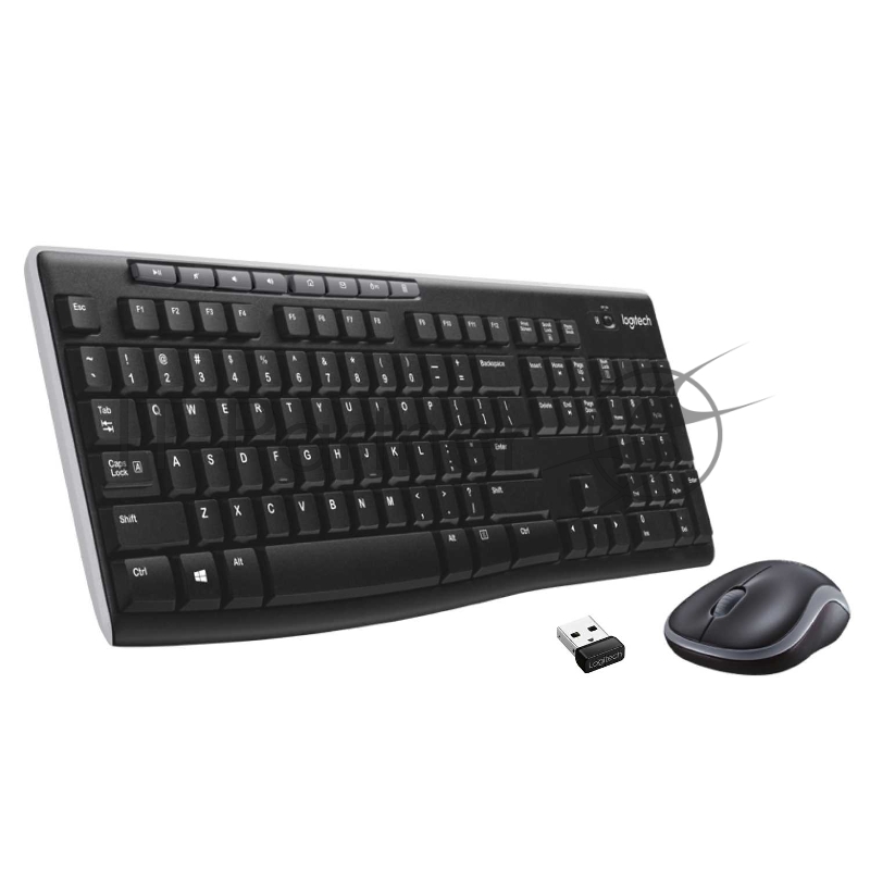 Клавиатура беспроводная Logitech K270 ЛАТИНИЦА (без кириллицы) (приемник Unifying, 2 батарейки AAA) (арт. 920-003058, M/N: Y-R0015 / C-U0007)