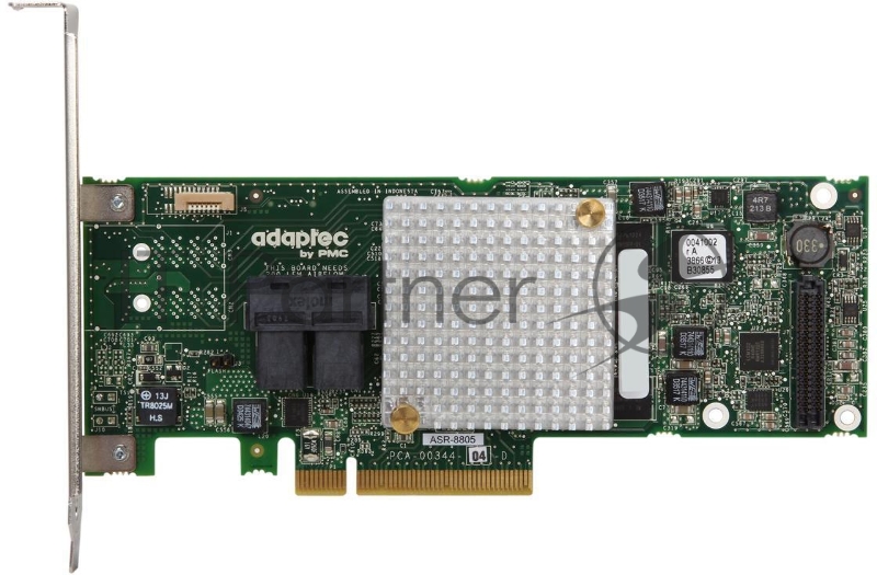 RAID-контроллер SAS/SATA 8 кан. Adaptec ASR-8805 Single 1024МБ RAID 0/1/1E/5/6/10/50/60 (PCI-E x8)