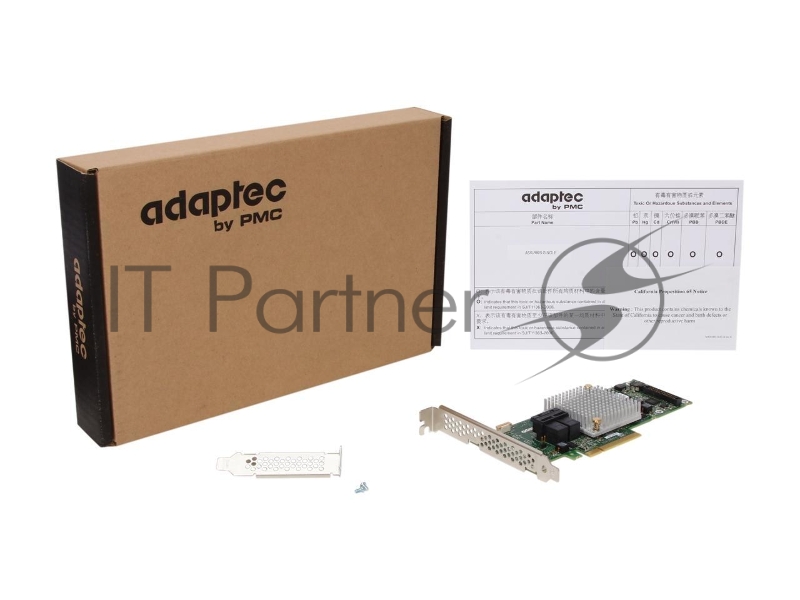 RAID-контроллер SAS/SATA 8 кан. Adaptec ASR-8805 Single 1024МБ RAID 0/1/1E/5/6/10/50/60 (PCI-E x8)
