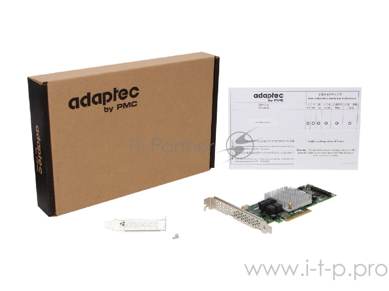 RAID-контроллер SAS/SATA 8 кан. Adaptec ASR-8805 Single 1024МБ RAID 0/1/1E/5/6/10/50/60 (PCI-E x8)