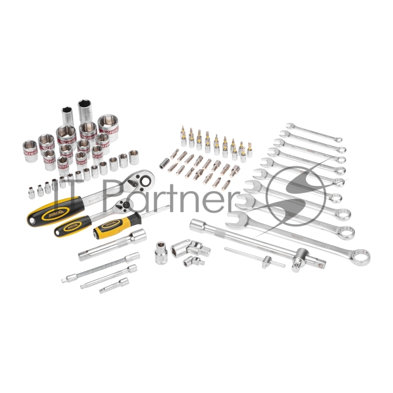 Набор инструментов, 1/2, 1/4, CrV, пластиковый кейс, 82 предмета KRANZ