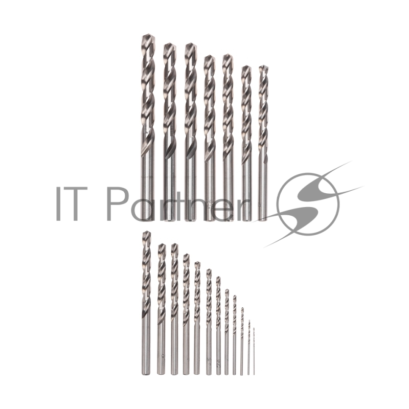 Набор сверл по металлу 1-10мм (через 0,5мм), 19 шт. Р6М5 Ш/Х KRANZ