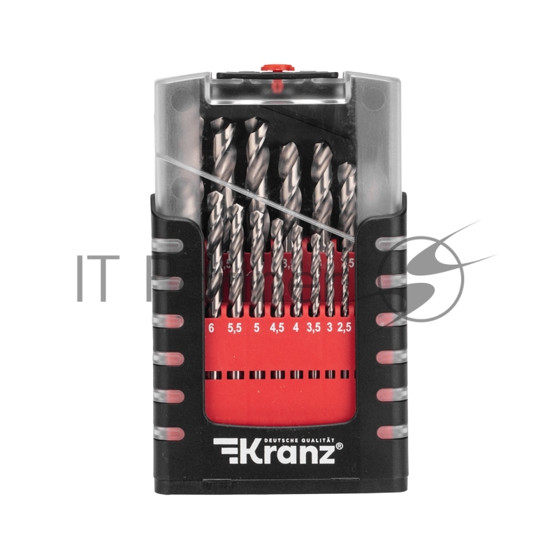 Набор сверл по металлу 1-10мм (через 0,5мм), 19 шт. Р6М5 Ш/Х KRANZ