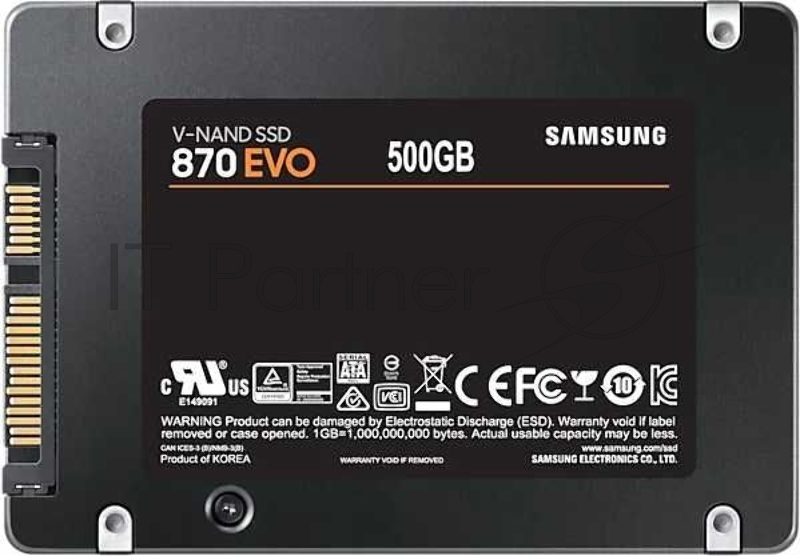 Накопитель SSD Samsung 500Gb 870 EVO MZ-77E500B (/EU/KR) (SATA3)