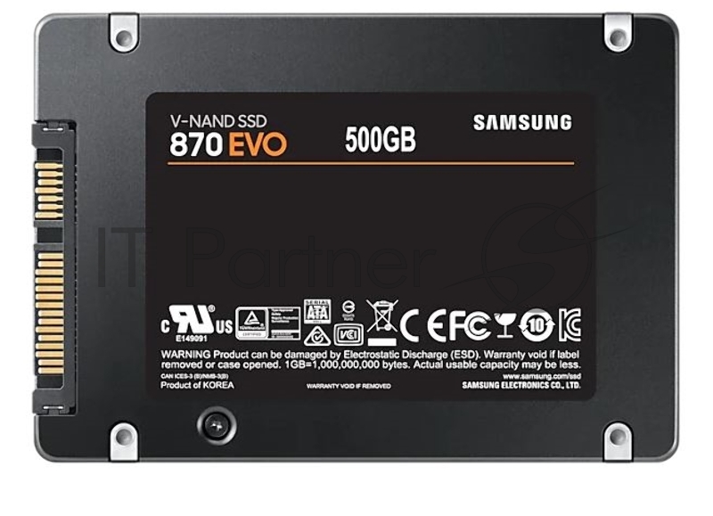 Накопитель SSD Samsung 500Gb 870 EVO MZ-77E500B (/EU/KR) (SATA3)