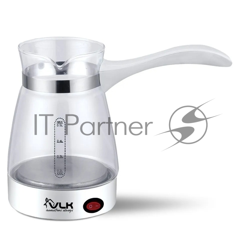 Кофеварка-турка электрическая VLK Venice 6003 цвет белый, мощность 800 Вт, объем 0,5 л, корпус стекло, 24 шт/уп.