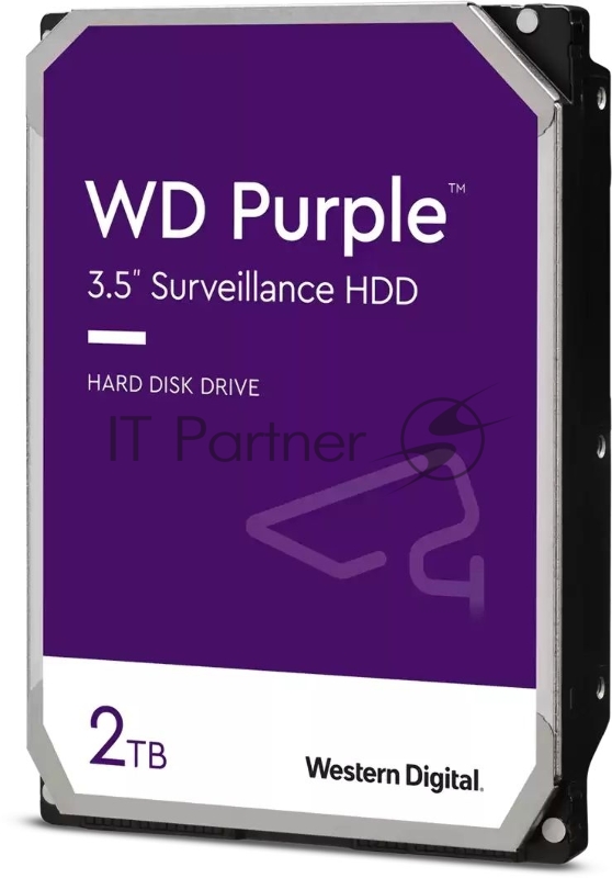 Жесткий диск WESTERN DIGITAL Purple 2Тб 256 Мб 5400 об/мин 3,5 WD23PURZ