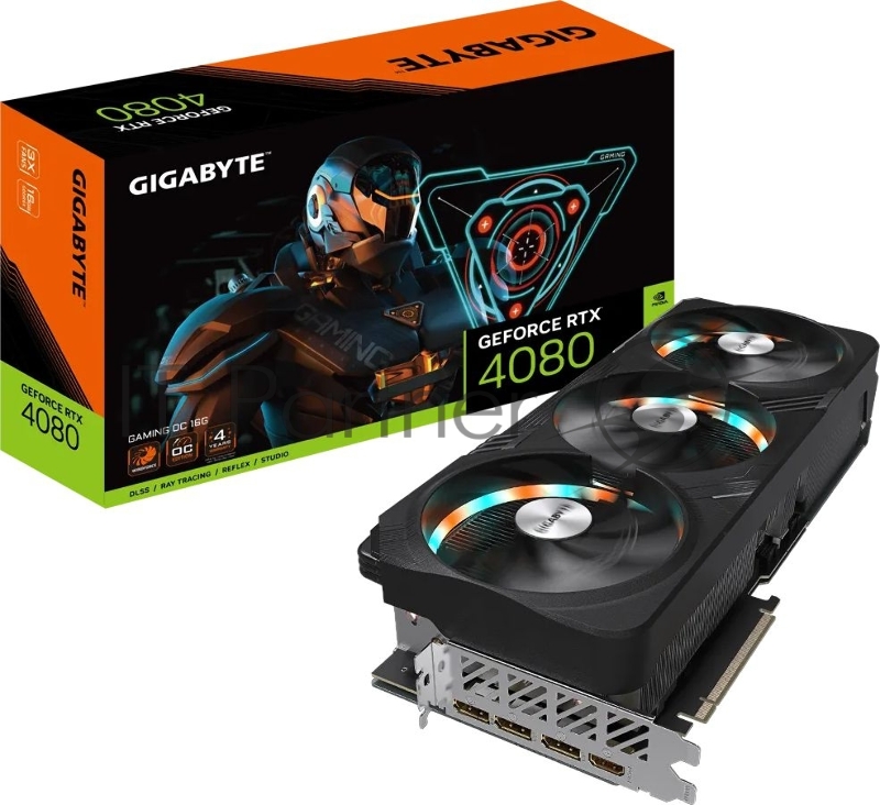 Видеокарта Gigabyte GV-N4080GAMING OC-16GD GDDR6X 2535/22400 HDMIx1 DPx3 HDCP