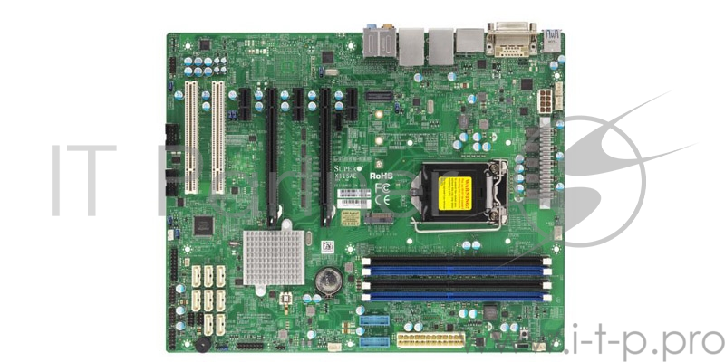 Серв. мат. плата Socket1151 Supermicro X11SAE-O (iC236, 4xDDR4, SATA III, RAID, 2xPCI-E x16 + 3xPCI-E x1 + 2xPCI, DVI, DP, HDMI, 2x1Гбит LAN, USB3.0, ATX)