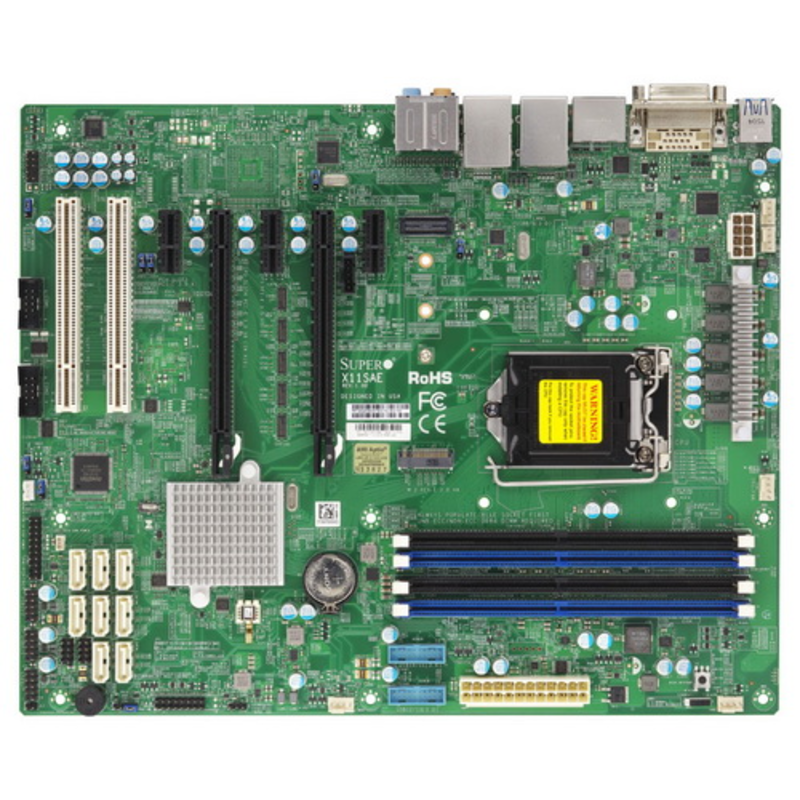 Серв. мат. плата Socket1151 Supermicro X11SAE-O (iC236, 4xDDR4, SATA III, RAID, 2xPCI-E x16 + 3xPCI-E x1 + 2xPCI, DVI, DP, HDMI, 2x1Гбит LAN, USB3.0, ATX)