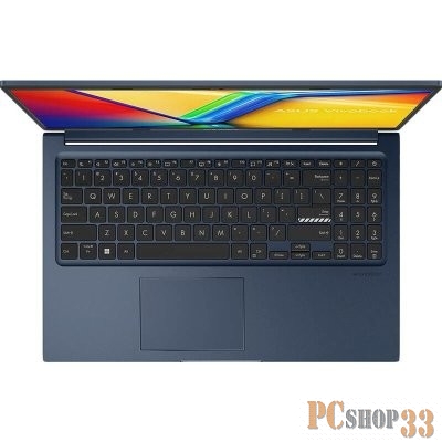 Ноутбук Asus Vivobook 15 X1504VA-BQ281 Core i3 1315U 8Gb SSD512Gb Intel UHD Graphics 15.6 IPS FHD (1920x1080) noOS blue WiFi BT Cam (90NB10J1-M00BL0)