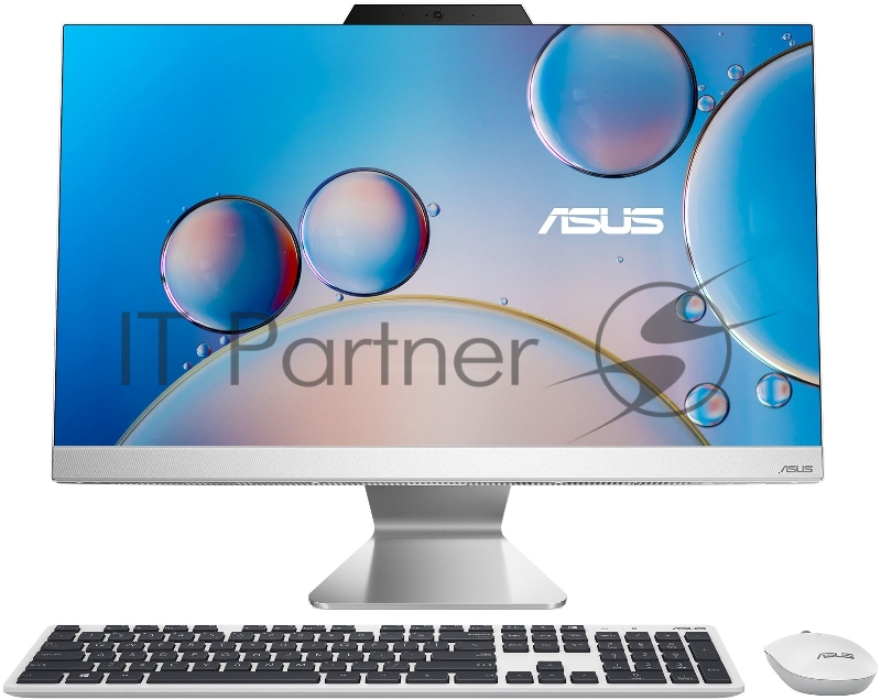 Моноблок Asus A3402WBAK-WA184M 23.8 Full HD i7 1255U (1.7) 16Gb SSD512Gb UHDG noOS GbitEth WiFi BT 90W клавиатура мышь Cam белый 1920x1080