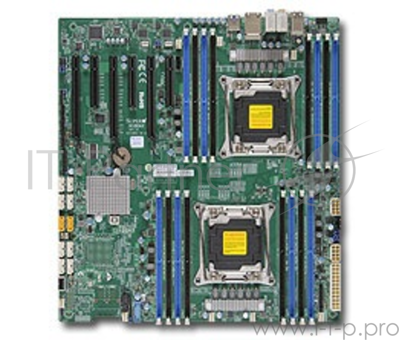 Серв. мат. плата 2xSocket2011-v3 Supermicro X10DAI-O (iC612, 16xDDR4, SATA III, RAID, 3xPCI-E x16 + 2xPCI-E x8 + 1xPCI-E x4, 2x1Гбит LAN, USB3.0, E-ATX)