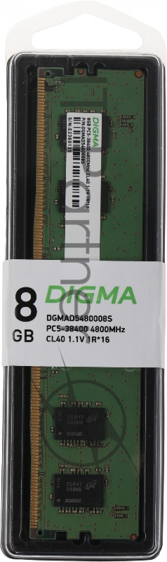 Память DDR5 8Gb 4800MHz Digma DGMAD5480008S RTL PC5-38400 CL40 DIMM 288-pin 1.1В single rank Ret