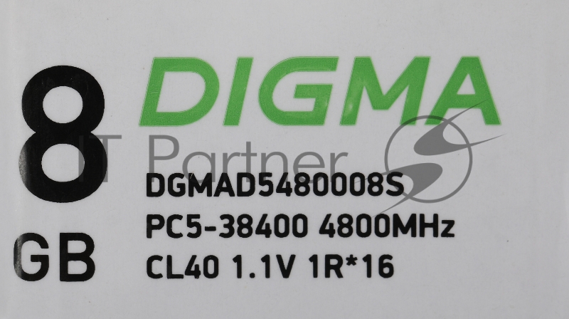 Память DDR5 8Gb 4800MHz Digma DGMAD5480008S RTL PC5-38400 CL40 DIMM 288-pin 1.1В single rank Ret