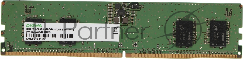 Память DDR5 8Gb 4800MHz Digma DGMAD5480008S RTL PC5-38400 CL40 DIMM 288-pin 1.1В single rank Ret