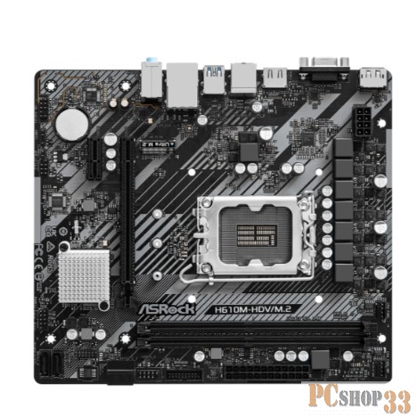 Материнская плата Asrock H610M-HDV/M.2 R2.0 Soc-1700 Intel H610 2xDDR4 mATX AC`97 8ch(7.1) GbLAN+VGA+HDMI+DP