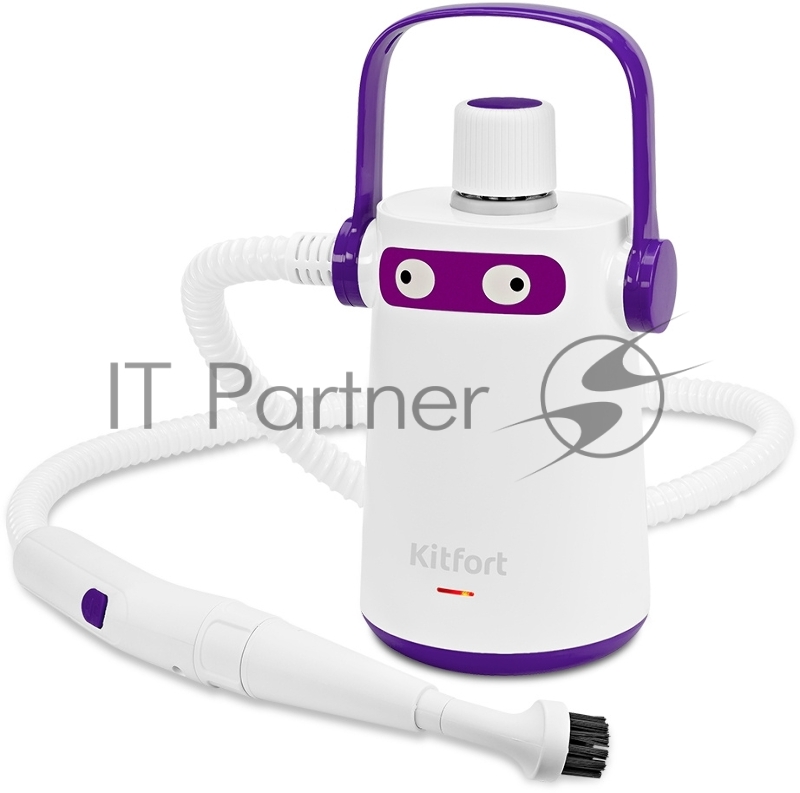 Пароочиститель ручной Kitfort КТ-9109-1 1000Вт белый/фиолетовый