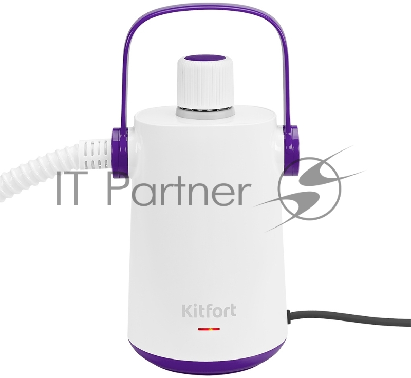 Пароочиститель ручной Kitfort КТ-9109-1 1000Вт белый/фиолетовый