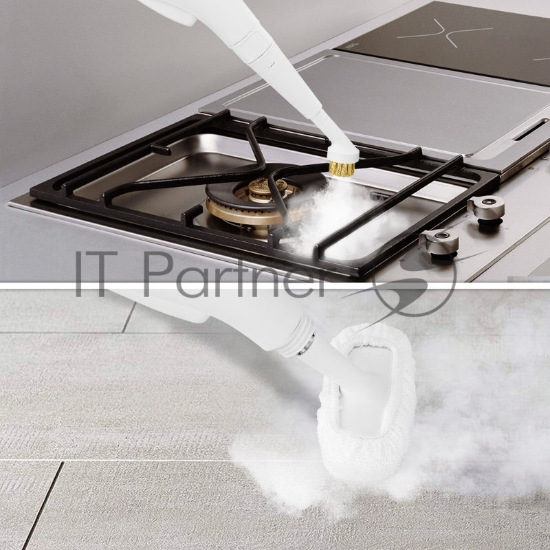 Пароочиститель ручной Kitfort КТ-9109-1 1000Вт белый/фиолетовый