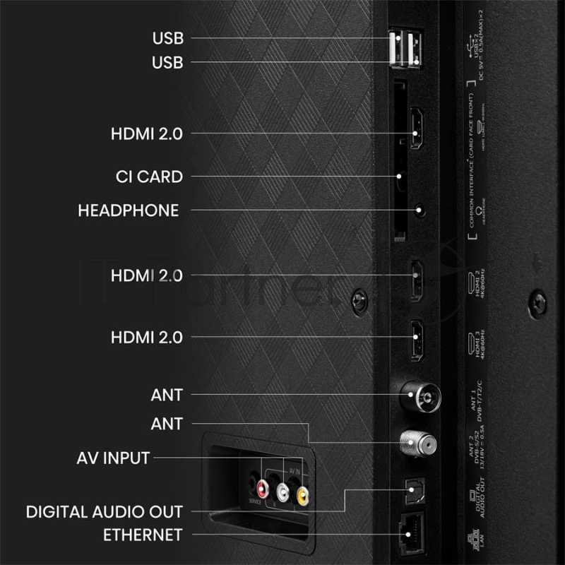 Телевизор QLED Hisense 43 43E7KQ Frameless черный 4K Ultra HD 60Hz DVB-T DVB-T2 DVB-C DVB-S DVB-S2 USB WiFi Smart TV (RUS)