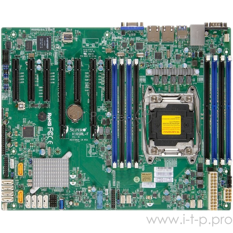 Серв. мат. плата Socket2011-v3 Supermicro X10SRI-F (iC612, 8xDDR4, SATA III, RAID, PCI-E x16 v3.0, 3xPCI-E x8 v3.0, 2xPCI-E x8 v2.0, D-Sub, 2x1Гбит LAN, IPMI, USB2.0, USB3.0, ATX)