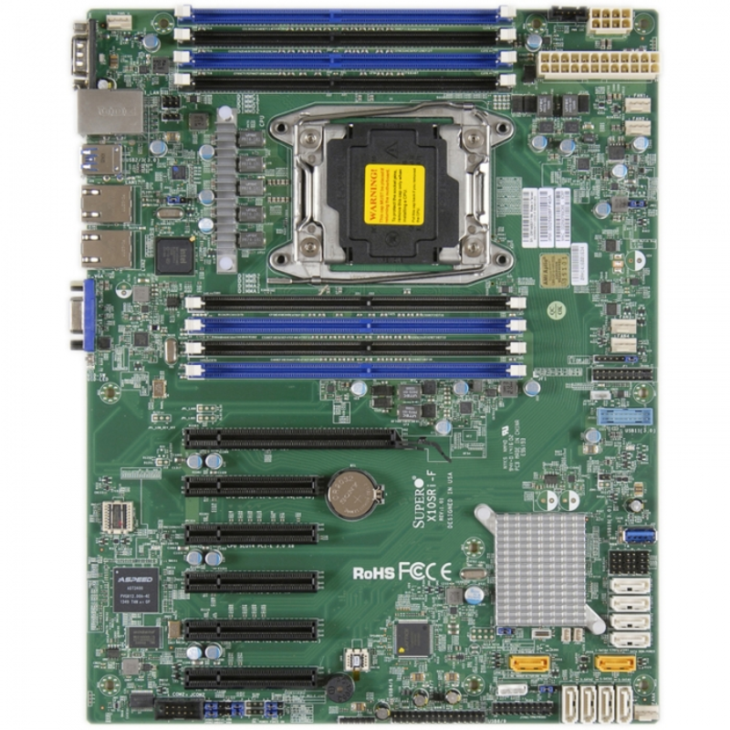 Серв. мат. плата Socket2011-v3 Supermicro X10SRI-F (iC612, 8xDDR4, SATA III, RAID, PCI-E x16 v3.0, 3xPCI-E x8 v3.0, 2xPCI-E x8 v2.0, D-Sub, 2x1Гбит LAN, IPMI, USB2.0, USB3.0, ATX)