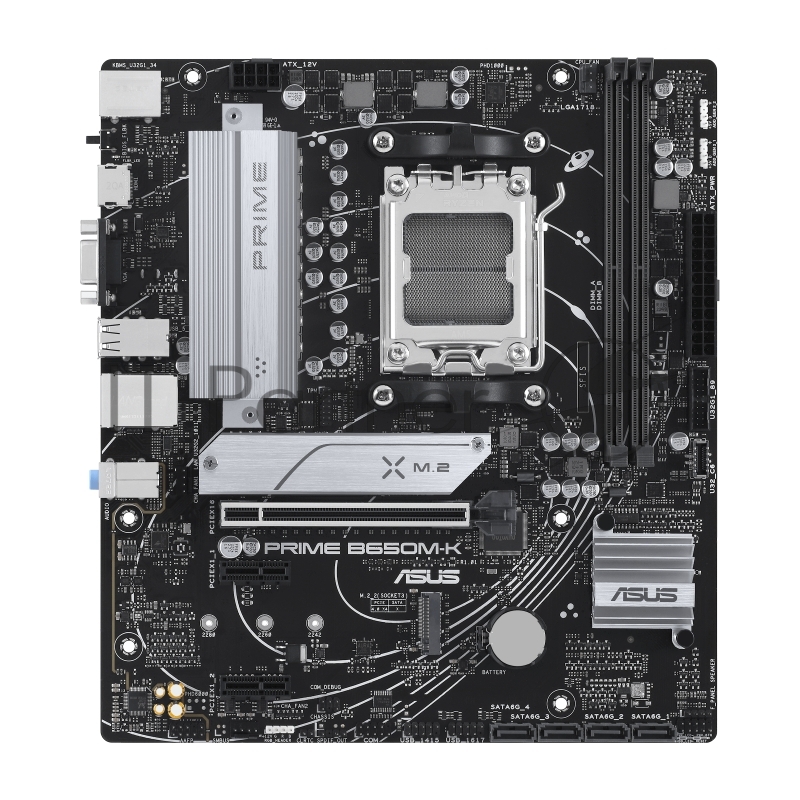 Материнская плата Asus PRIME B650M-K SocketAM5 AMD B650 2xDDR5 mATX AC`97 8ch(7.1) 2.5Gg RAID+VGA+HDMI