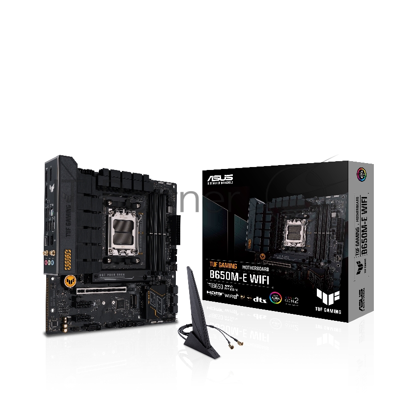 Материнская плата Asus TUF GAMING B650M-E WIFI SocketAM5 AMD B650 4xDDR5 mATX AC`97 8ch(7.1) 2.5Gg RAID+HDMI+DP