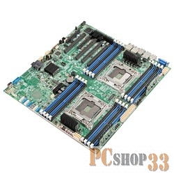 Серв. мат. плата 2xSocket2011-v3 Intel DBS2600CW2R (iC612, 16xDDR4, SATA, RAID, 4xPCI-E x16, 1xPCI-E x8, 1xPCI-E x4, D-Sub, 2x1Гбит LAN, IPMI, USB3.0, SSI EEB)