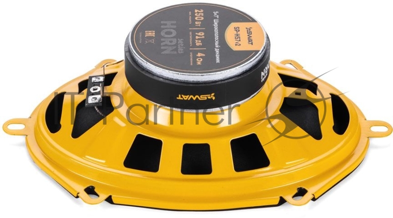 Колонки автомобильные Swat Horn SP-H57v2 (без решетки) 250Вт 91дБ 4Ом 13x18см (5x7дюйм) (ком.:2кол.) широкополосные однополосные