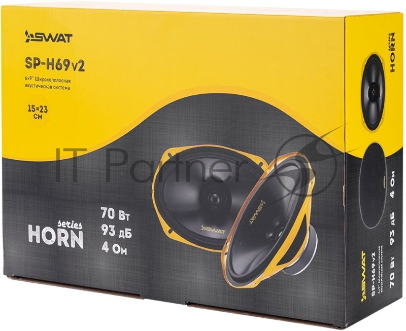 Колонки автомобильные Swat SP-H69v2 280Вт 90дБ 4Ом 15x23см (6x9дюйм) (ком.:2кол.) широкополосные однополосные