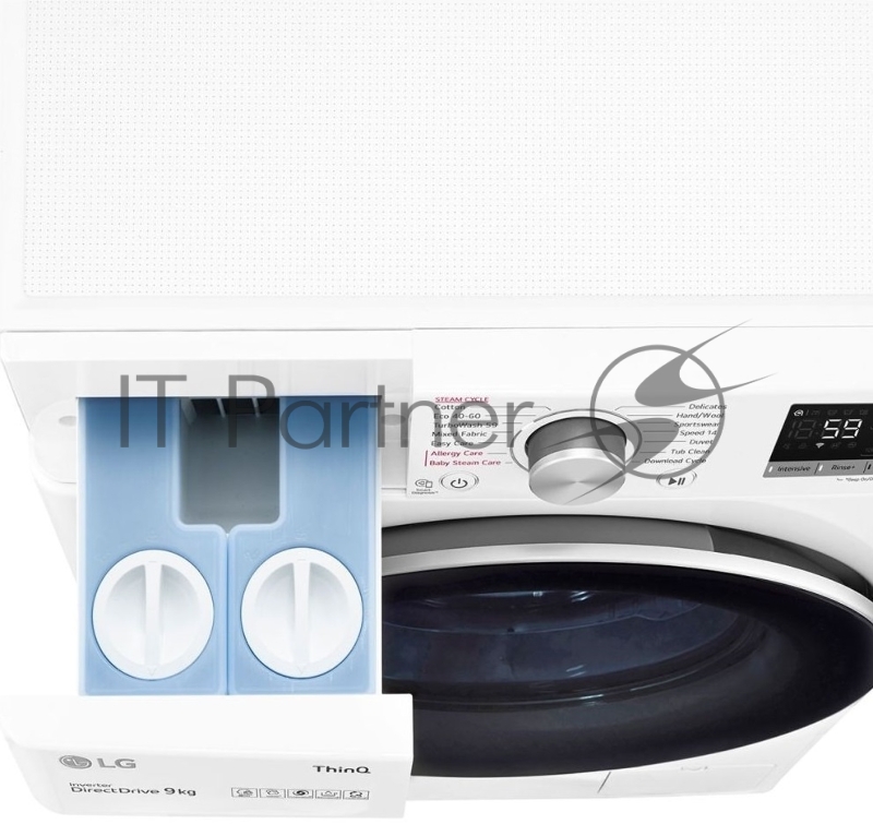 Стиральная машина LG F4WV509S1EA пан.англ. класс: B загр.фронтальная макс.:9кг белый