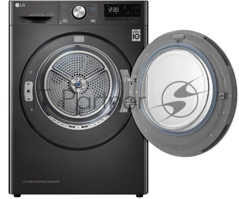 Сушильная машина LG RH90V9JV2N пан.англ. кл.энер.:A+++ макс.загр.:9кг черный